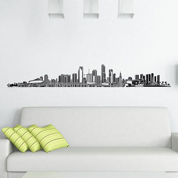 Vinilos Decorativos: Miami Skyline