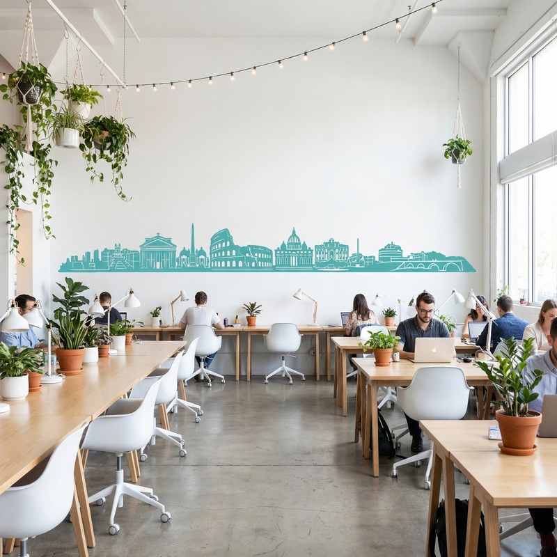 Vinilos Decorativos: Roma Skyline 2018