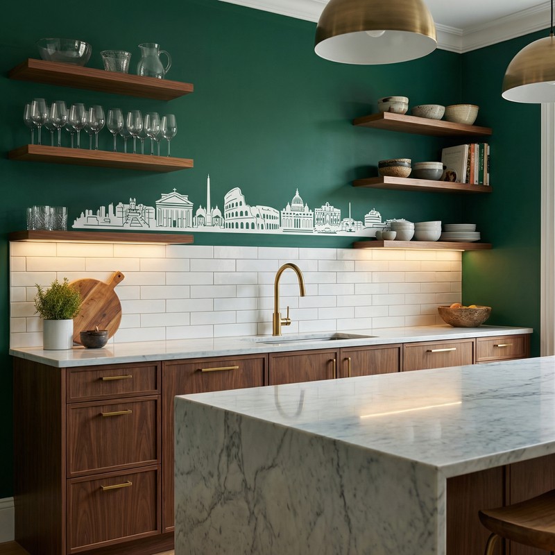 Vinilos Decorativos: Roma Skyline 2018