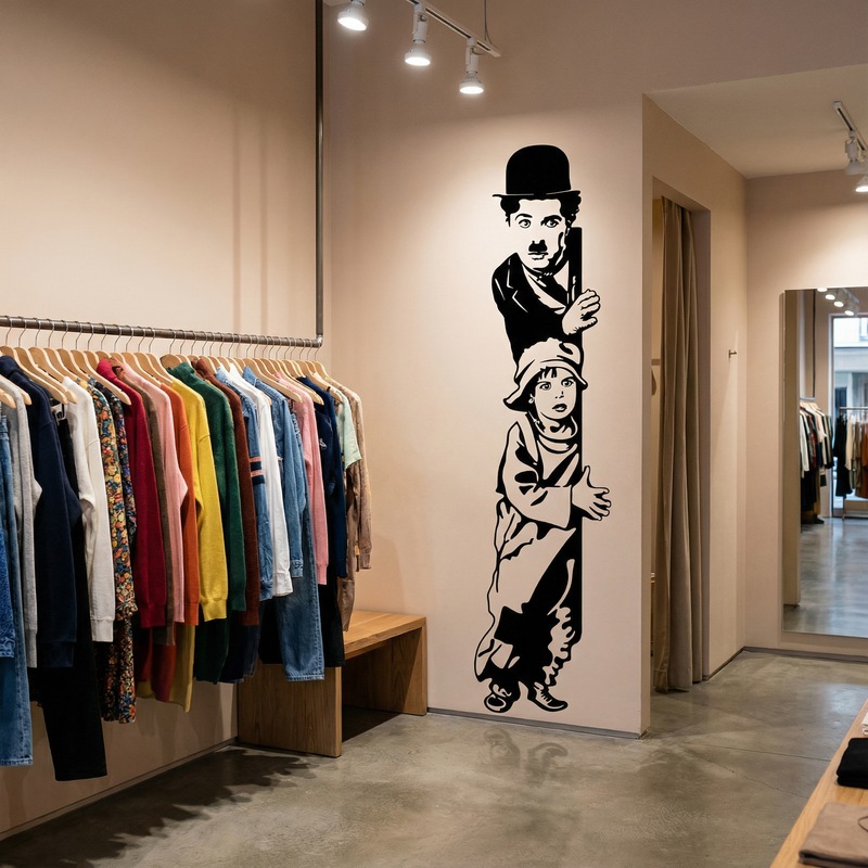 Vinilos Decorativos: Chaplin The Kid