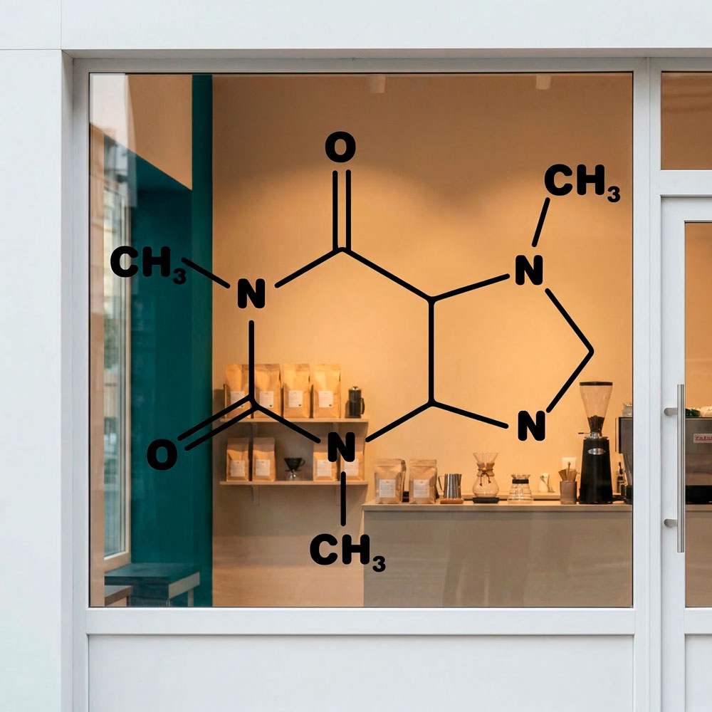 Vinilos Decorativos: F&oacute;rmula de la Cafe&iacute;na