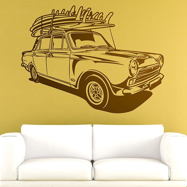 Vinilos Decorativos: Coche Clásico Surfero