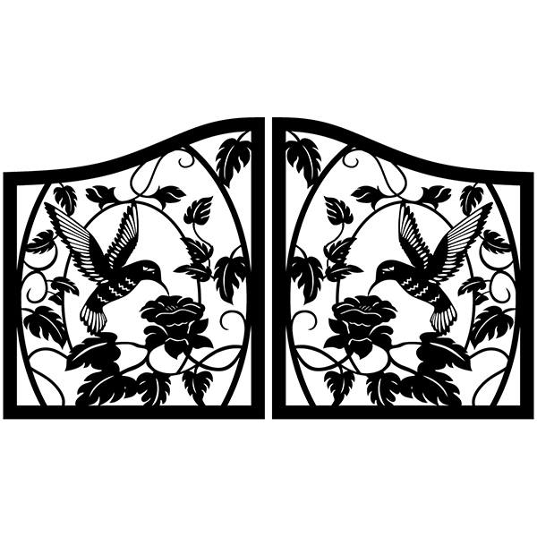 Vinilos Decorativos: Cabecero Jardín de Colibrís