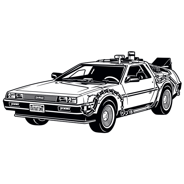 Vinilos Decorativos: El DeLorean de Doc