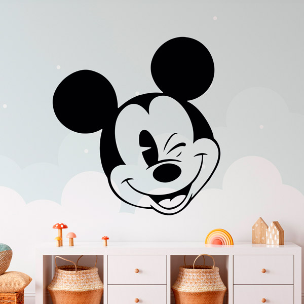 Vinilos Infantiles: Mickey Mouse guiña el ojo