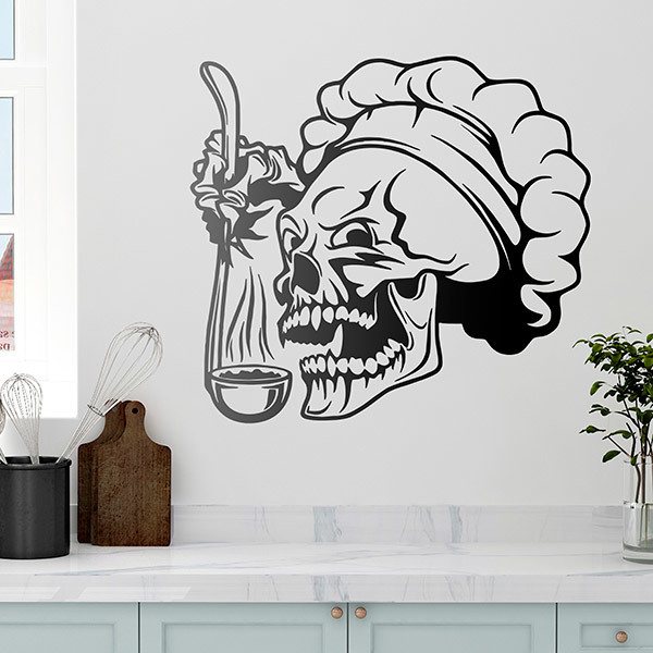 Vinilos Decorativos: Calavera chef Dise&ntilde;o Vinilo Decorativo