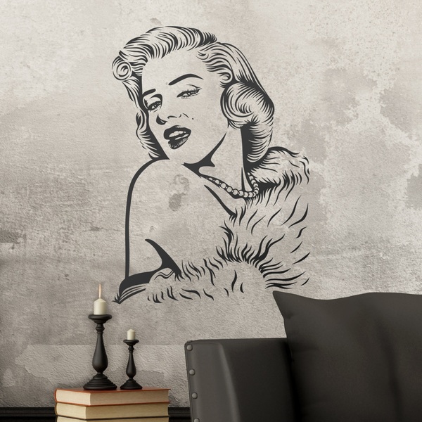 Vinilos Decorativos: Marilyn Monroe perlas 0