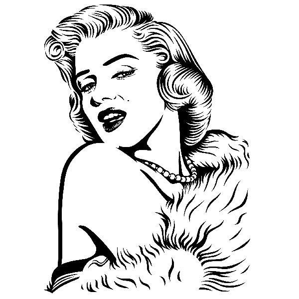 Vinilos Decorativos: Marilyn Monroe perlas