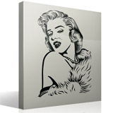 Vinilos Decorativos: Marilyn Monroe perlas 2
