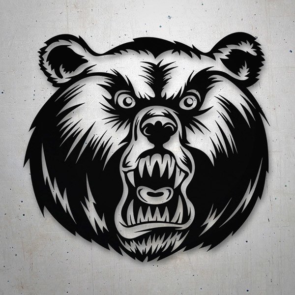 Pegatinas: Oso agresivo