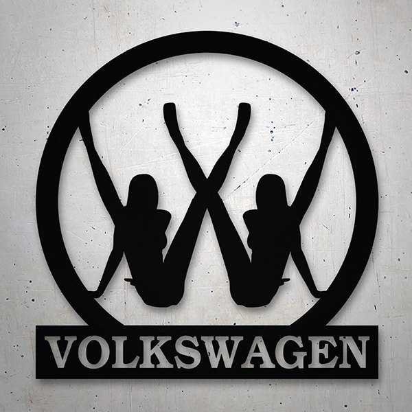 Pegatinas: Logo Volkswagen con Siluetas
