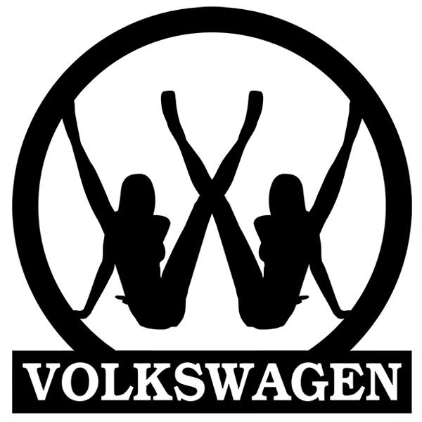 Pegatinas: Logo Volkswagen con Siluetas