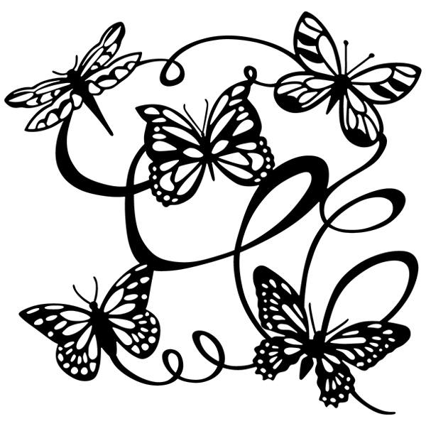 Vinilos Decorativos: Mariposas revoloteando