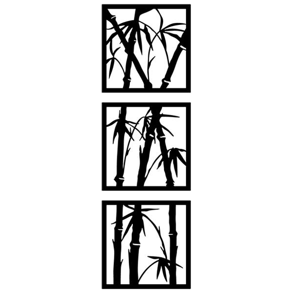 Vinilos Decorativos: 3 cuadros de Bambú