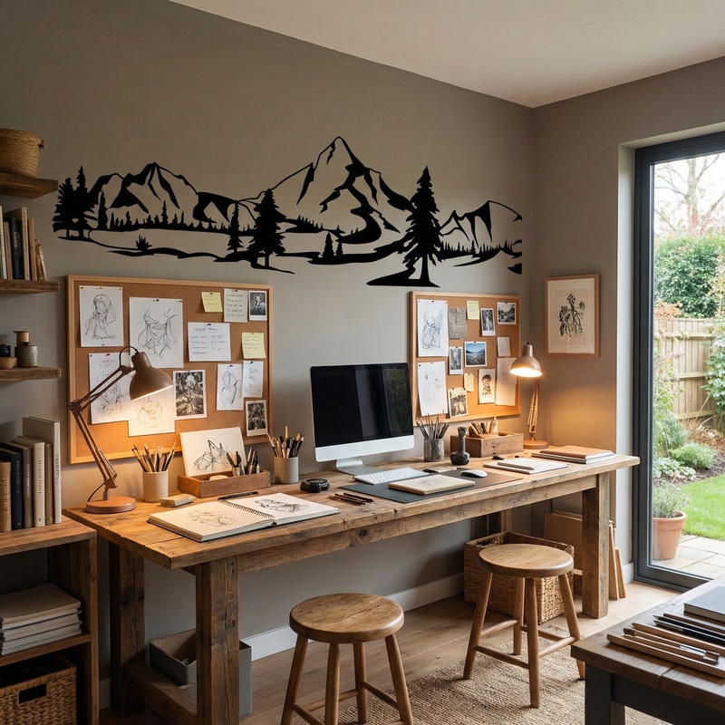 Vinilos Decorativos: Monta&ntilde;as y pinos