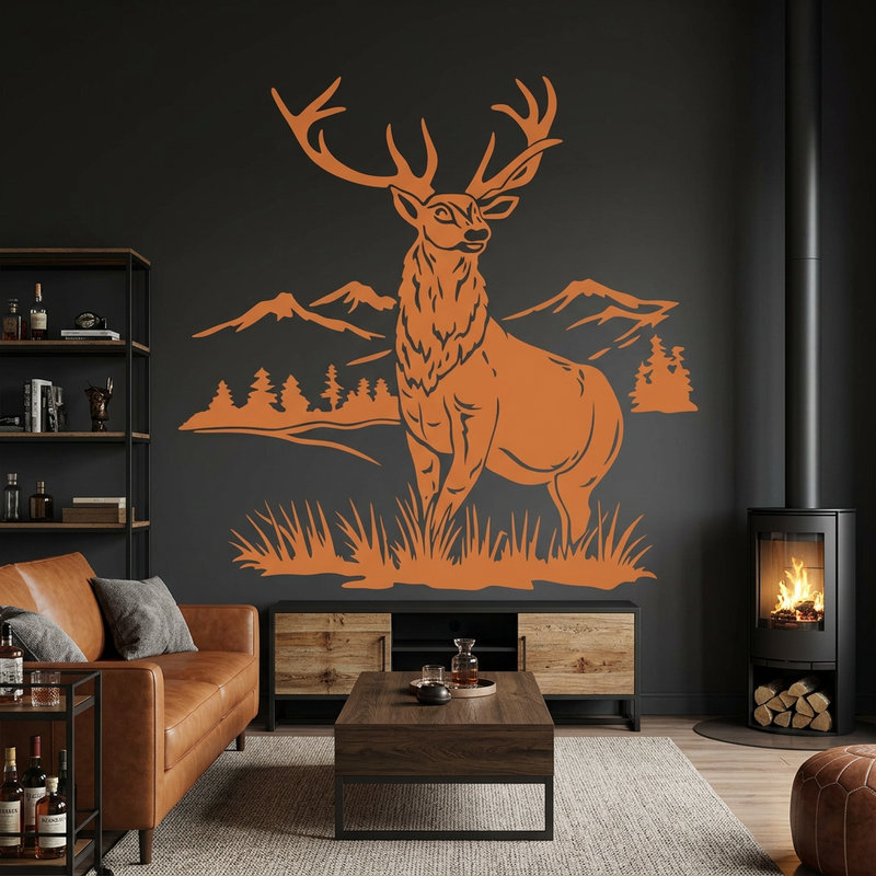 Vinilos Decorativos: Ciervo por el bosque