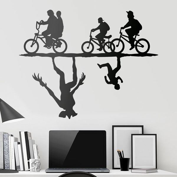 Vinilos Decorativos: Niños en bici Stranger Things