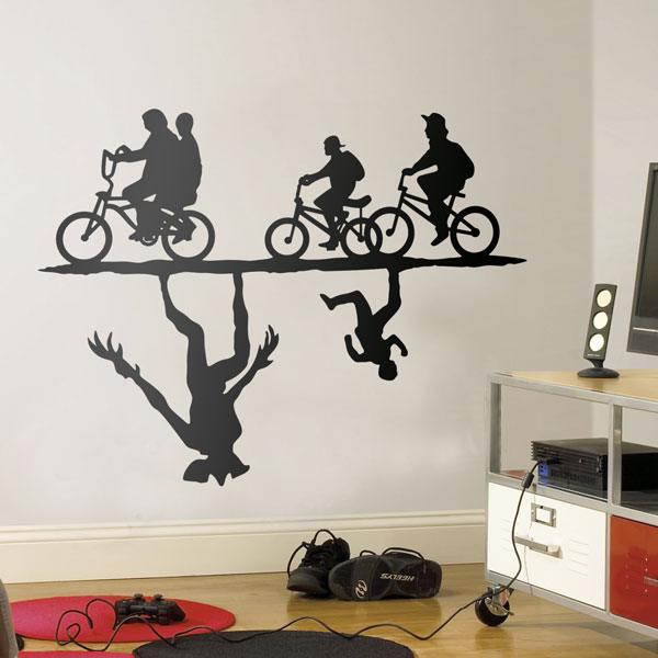 Vinilos Decorativos: Niños en bici Stranger Things