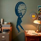 Vinilos Decorativos: Harold Lloyd colgando del reloj 12