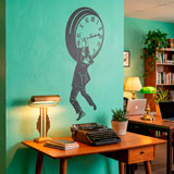 Vinilos Decorativos: Harold Lloyd colgando del reloj 17