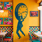 Vinilos Decorativos: Harold Lloyd colgando del reloj 19