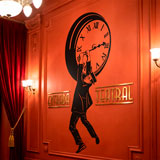 Vinilos Decorativos: Harold Lloyd colgando del reloj 20