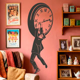 Vinilos Decorativos: Harold Lloyd colgando del reloj 24