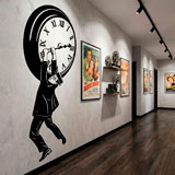Vinilos Decorativos: Harold Lloyd colgando del reloj 6