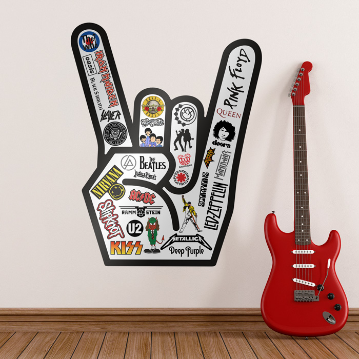 Vinilos Decorativos: Mano rockera