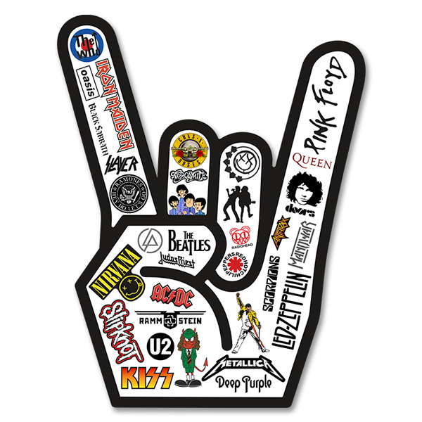 Vinilos Decorativos: Mano rockera