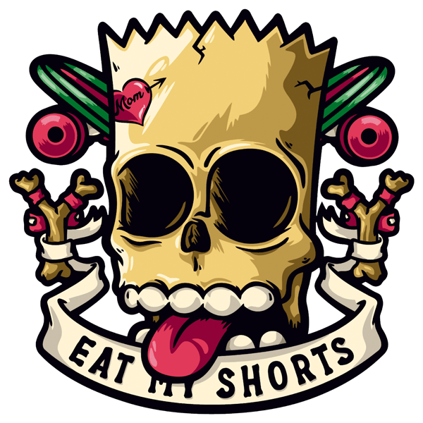 Vinilos Decorativos: Simpson Eat my Shorts Bigger