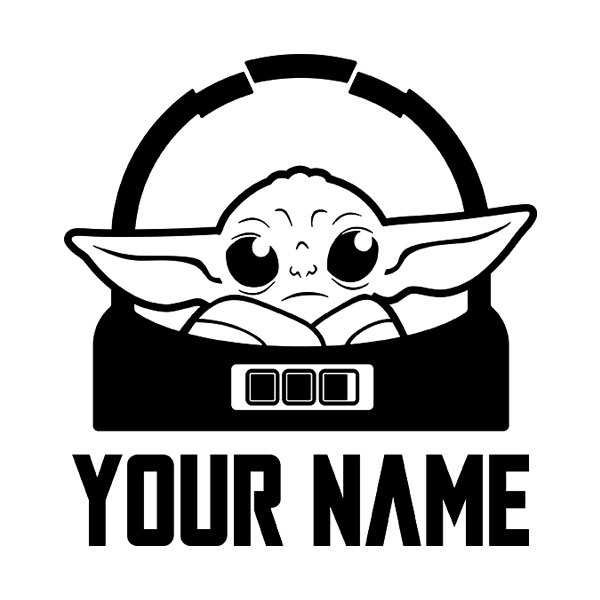 Vinilos Decorativos: Baby Yoda personalizado