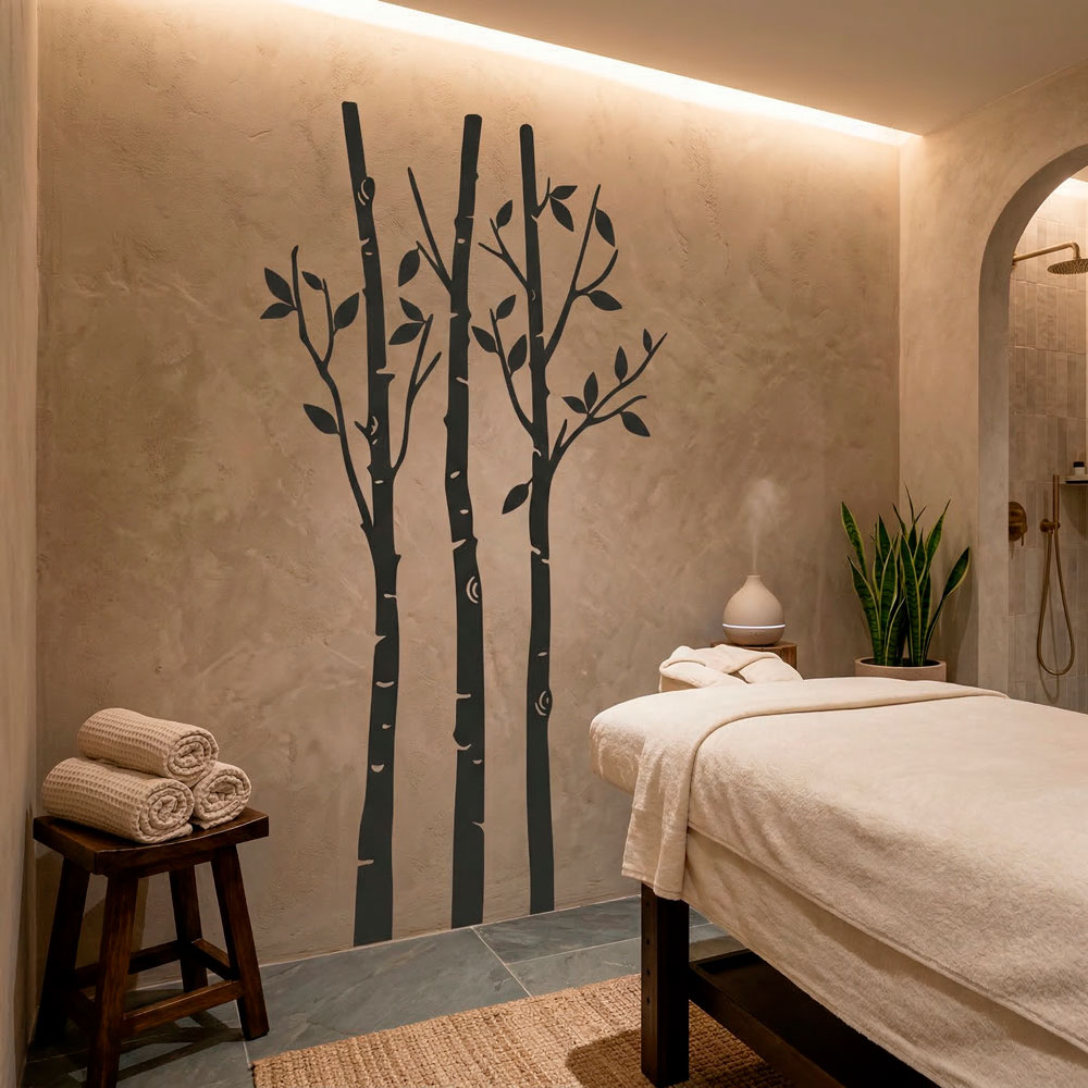 Vinilos Decorativos: &Aacute;rboles en el bosque en oto&ntilde;o