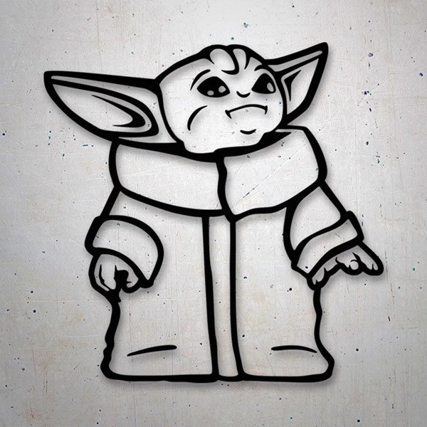Pegatinas: Baby Yoda gracioso