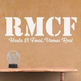 Vinilos Decorativos: RMCF Hasta el Final, Vamos Real 2
