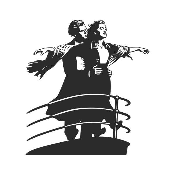 Vinilos Decorativos: Jack y Rose en Titanic