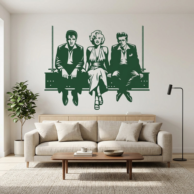 Vinilos Decorativos: Elvis - Marilyn - James