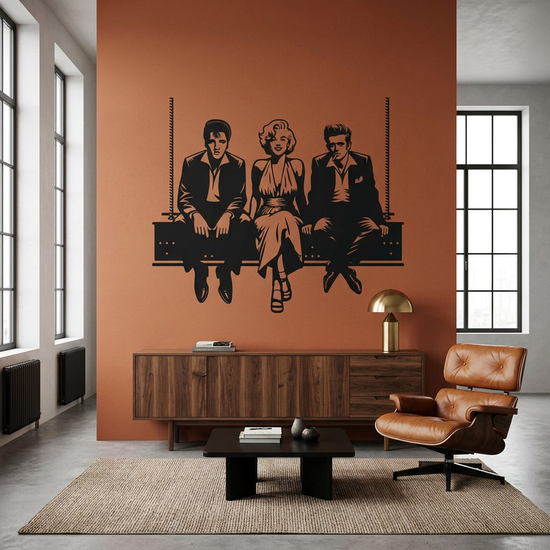 Vinilos Decorativos: Elvis - Marilyn - James
