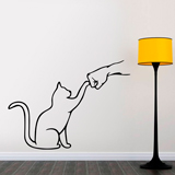 Vinilos Decorativos: Vinilo decorativo gato y mano 2