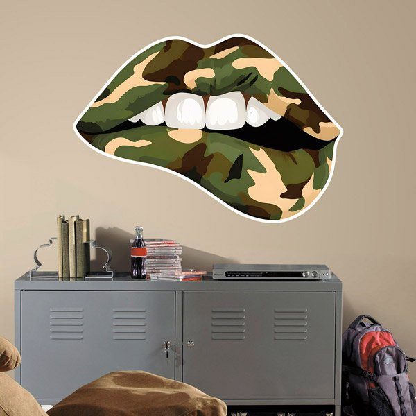 Vinilos Decorativos: Labios camuflaje 2