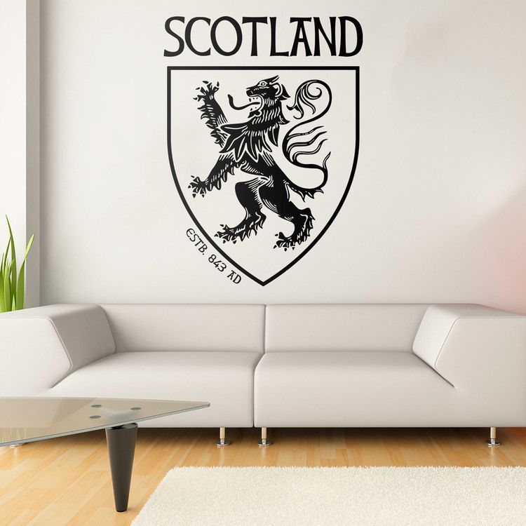 Vinilos Decorativos: Escudo de Escocia con león rampante