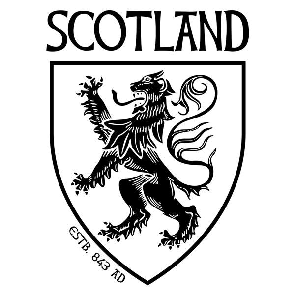 Vinilos Decorativos: Escudo de Escocia con león rampante