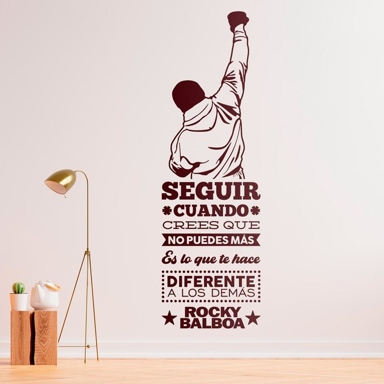 Vinilos Decorativos: Vinilo decorativo con frase de Rocky Balboa