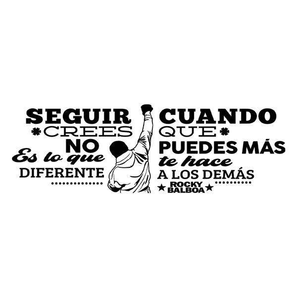 Vinilos Decorativos: Vinilo decorativo con frase motivacional de Rocky 