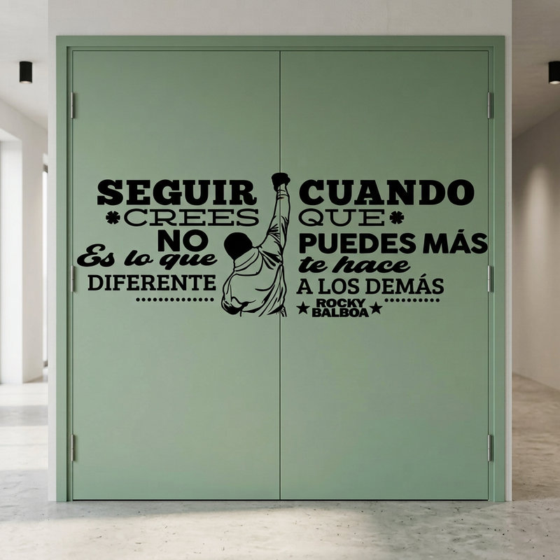 Vinilos Decorativos: Vinilo decorativo con frase motivacional de Rocky 