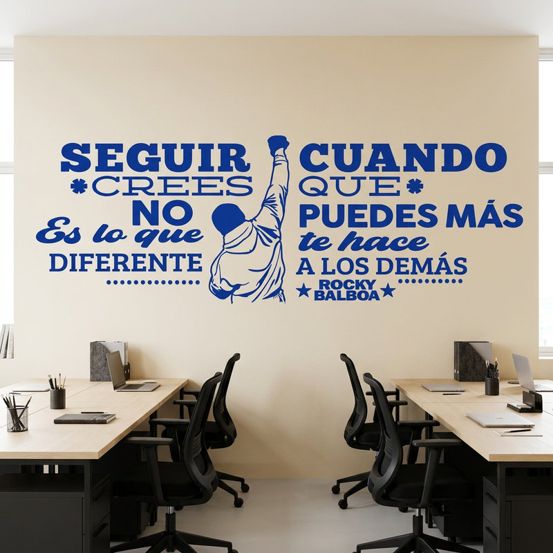 Vinilos Decorativos: Vinilo decorativo con frase motivacional de Rocky 