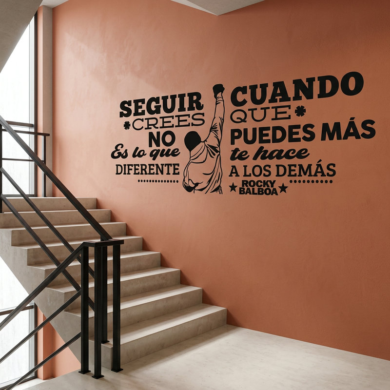 Vinilos Decorativos: Vinilo decorativo con frase motivacional de Rocky 