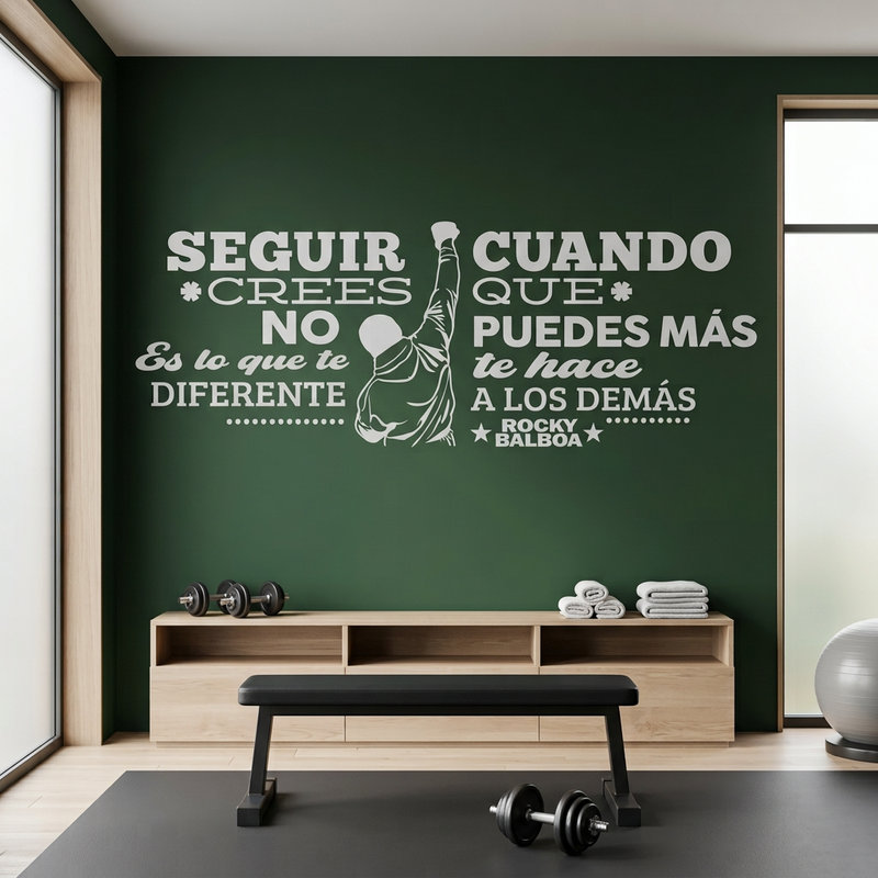 Vinilos Decorativos: Vinilo decorativo con frase motivacional de Rocky 