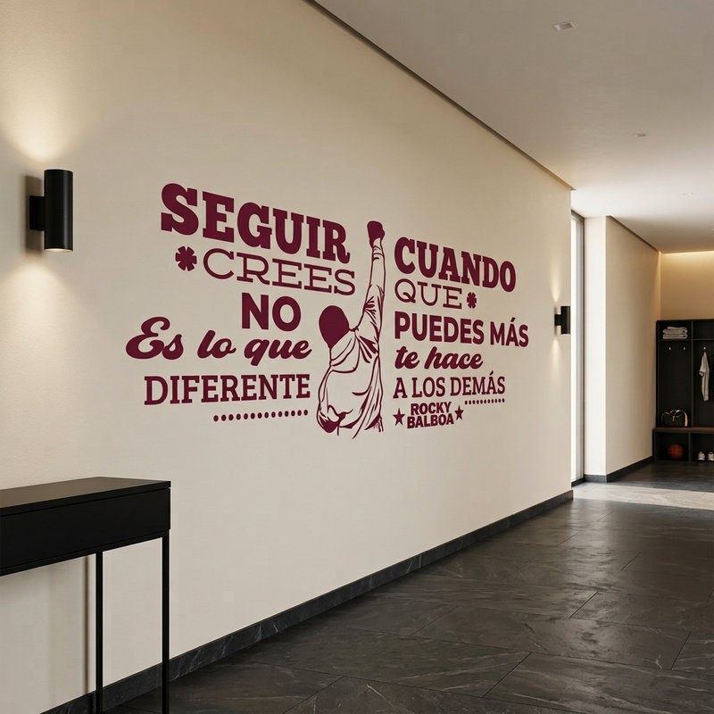Vinilos Decorativos: Vinilo decorativo con frase motivacional de Rocky 
