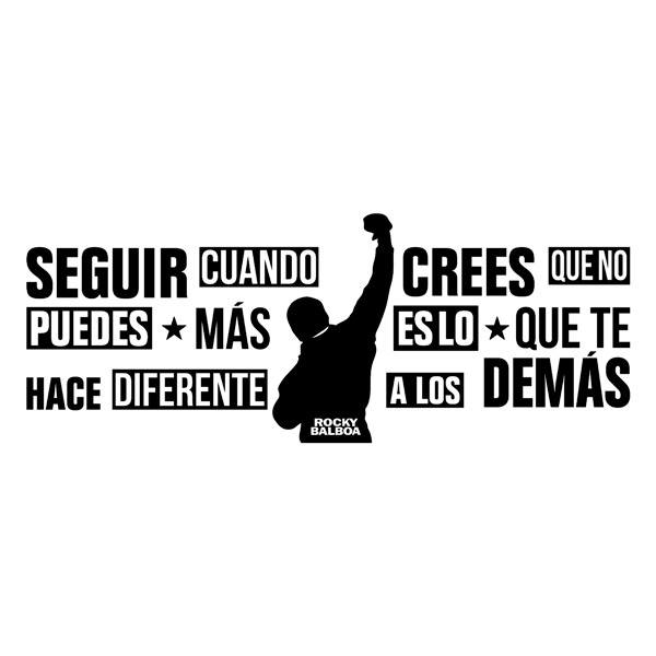 Vinilos Decorativos: Vinilo decorativo con frase motivacional de Rocky 